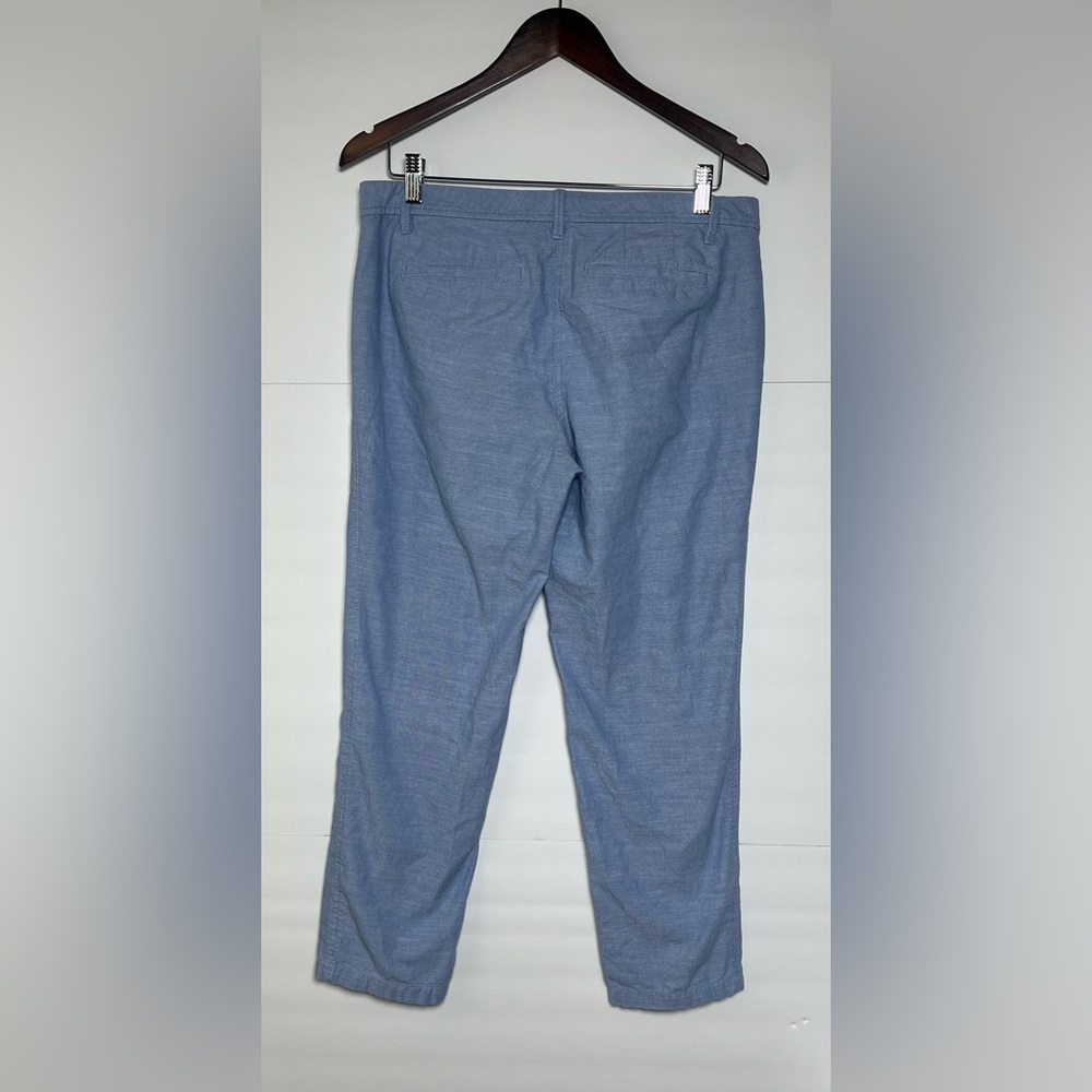 Talbots Relaxed Chino 100% Cotton Pants Light Blue Women’s Petite 8P - Picture 2 of 6